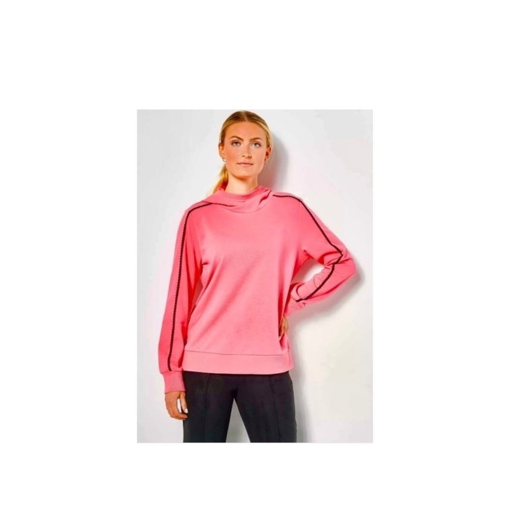Jason Wu Women's Large Pink Athletic Hoodie with Black Trim NWOT